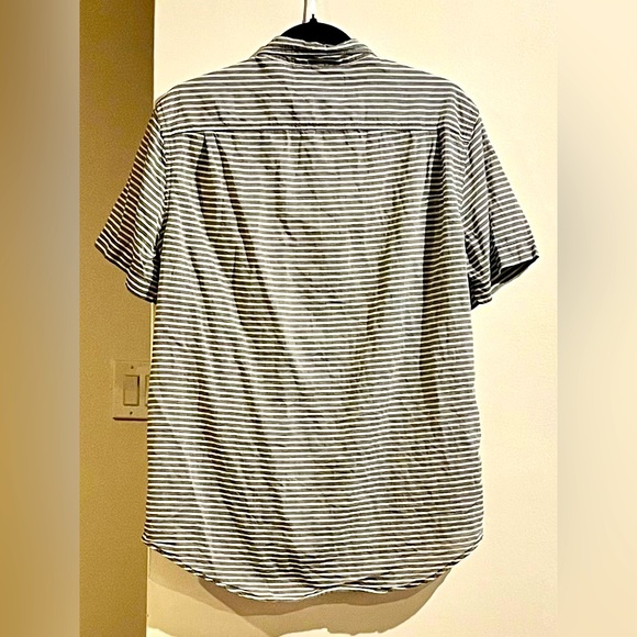Ralph Lauren Denim & Supply Striped  Button Up Casual Men Shirt White&gray L/G - Picture 3 of 13